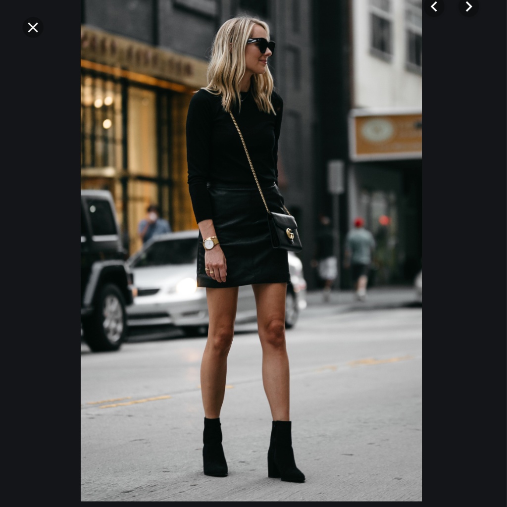 Super Trend Black Suede Skirt!